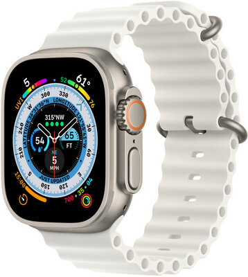 Apple Watch Ultra GPS + Cellular, 49mm Titanium Case / White Ocean Band