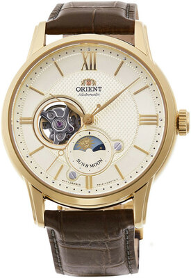 Orient Classic Sun and Moon Open Heart Automatic RA-AS0010S30B