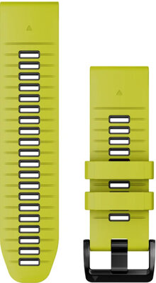 Silikonový řemínek Garmin 26mm (pro Fenix 7X/6X/5X, Tactix aj.), žlutý V2, QuickFit