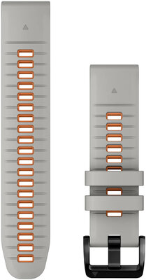 Silikonový řemínek Garmin 22mm (pro Fenix 7/6/5, Epix 2, MARQ aj.), šedý, Quickfit, V2
