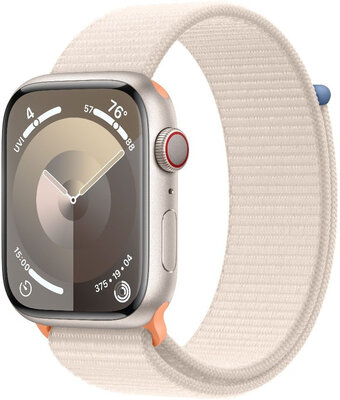 Apple Watch Series 9 GPS + Cellular 45mm Starlight Aluminium Case / Starlight Sport Loop