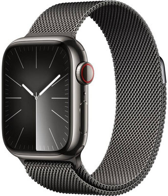 Apple Watch Series 9 GPS + Cellular 41mm Graphite Stainless Steel Case / Graphite Milanese Loop