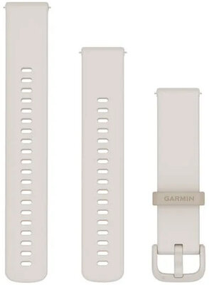 Silikonový řemínek Garmin 20mm (pro Venu, Venu Sq, Venu Sq 2, Venu 2 plus aj.), béžový, Quick Release, + prodloužená část