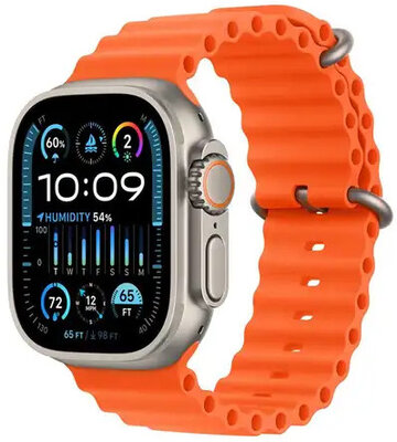 Silikonový řemínek Apple (pro Apple Watch 42/44/45/49mm), oranžový