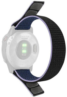 Nylonový řemínek Ricardo 26mm (pro Garmin Fenix 7X/6X/5X, Tactix aj.), modrý, provlékací