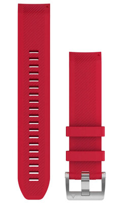 Silikonový řemínek Garmin 22mm (pro Fenix 7/6/5, Epix 2 aj.), červený V1, QuickFit