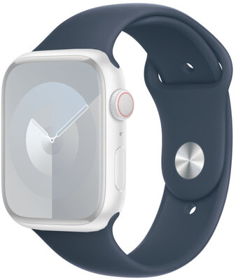 Silikonový řemínek Apple (pro Apple Watch 42/44/45/49mm), modrý V2, velikost S/M