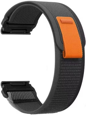 Nylonový řemínek Ricardo 26mm (pro Garmin Fenix 7X/6X/5X, Tactix aj.), černý V3, QuickFit