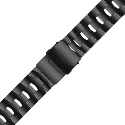 Ocelový náramek Ricardo 22mm (pro Garmin Fenix 7/6/5, Epix 2, MARQ 2 aj.), černý, QuickFit