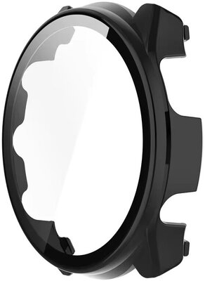 Ochranný kryt (pro Garmin Forerunner 965), silikonový, černý + sklíčko