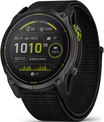 Garmin Enduro 3 Titanium DLC, Black UltraFit Nylon Band (rozbalené)