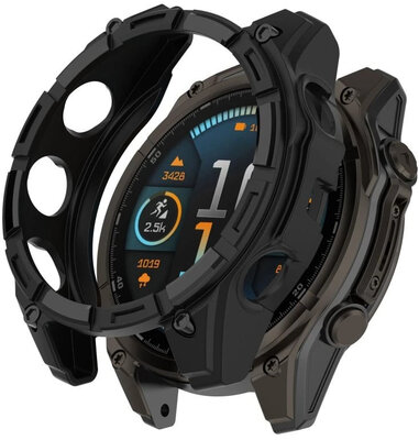 Ochranný kryt (pro Garmin Fenix 8, 51mm), silikonový, černý