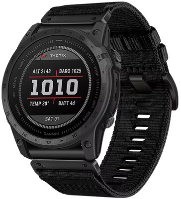 Textilní řemínek Ricardo 26mm (pro Garmin Fenix 8/7X/6X (51mm), Tactix aj.), černý, QuickFit