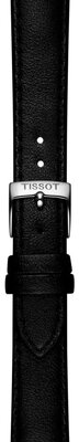 Kožený řemínek Tissot T852.050.317 16mm, černý, vegan